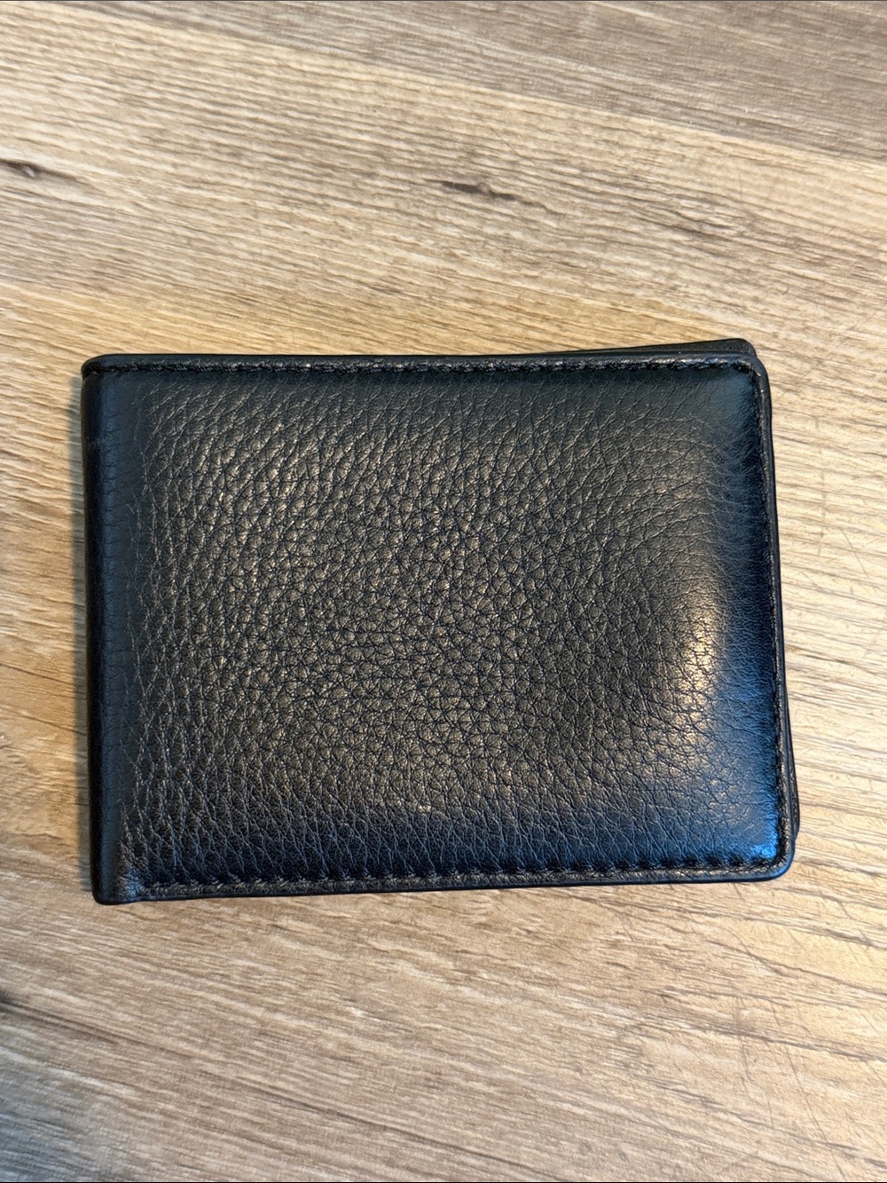 Banana Republic Classic Black Leather Bifold Wallet